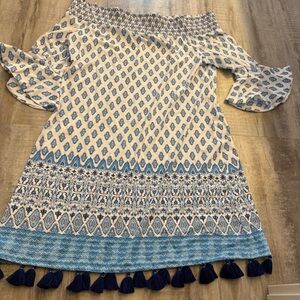 Cabana Life Blue White Dress XL